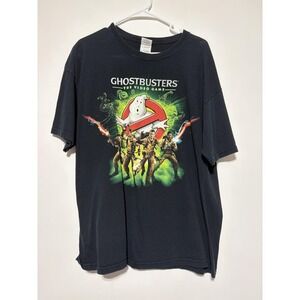Ghostbusters The Video Game Shirt Mens XL Black Gildan Movie Graphic Tee Retro